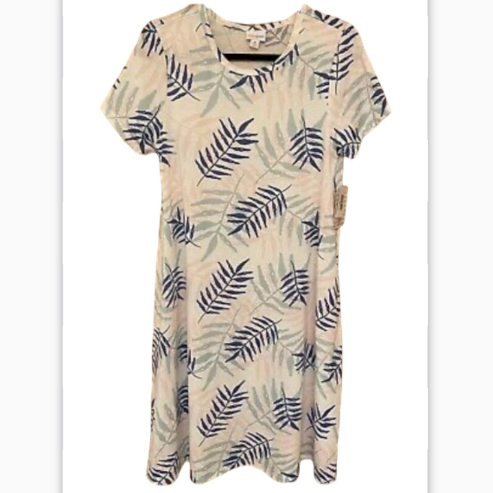 LuLaRoe Jessie Swing Dress Floral Ferns XS